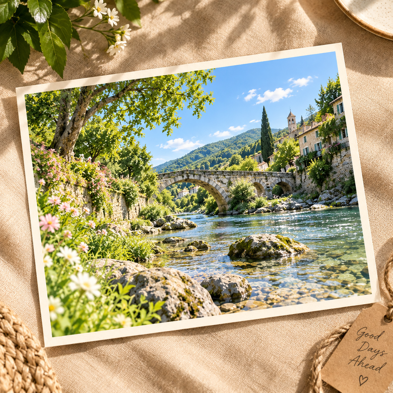 A postcard from a nearby riverside adventure
