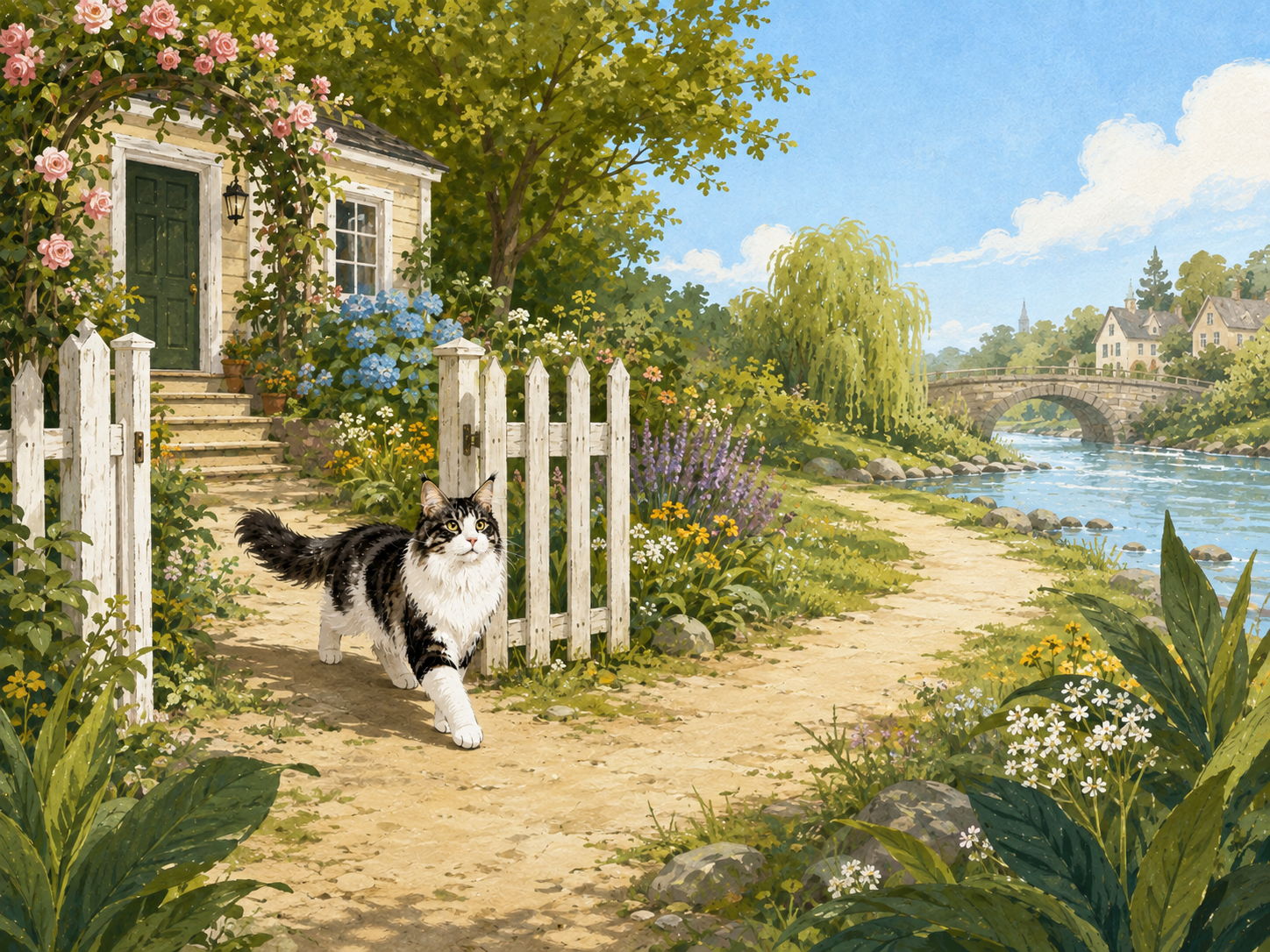 Home, where the cat starts its outing